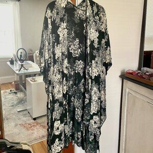 Green & Cream Floral Kimono [One Size]